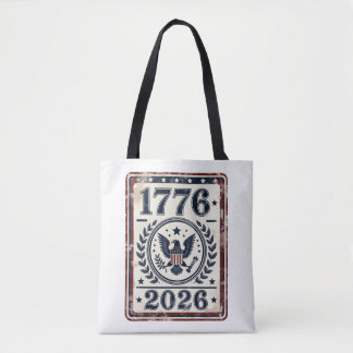 Bolsa Tote Vintage 1776 2026 Patriotic Eagle Seal