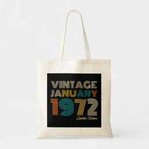 Bolsa Tote Vintage 50º Aniversário de Janeiro de 1972