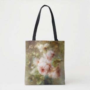 Bolsa Tote Vintage A vase com Rosas Margaretha Roosenboom