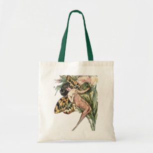Bolsa Tote Vintage Art Nouveau Borboleta Fada