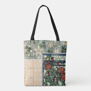 Bolsa Tote Vintage Art Nouveau, Flores Columbinas de Aquiles
