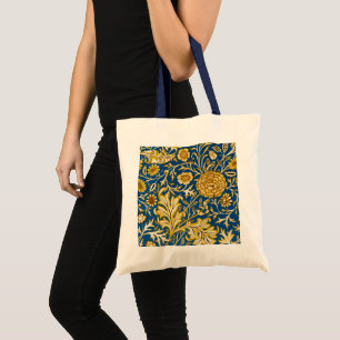 Bolsa Tote Vintage Arte Floral Azul Cherwell de William Morri