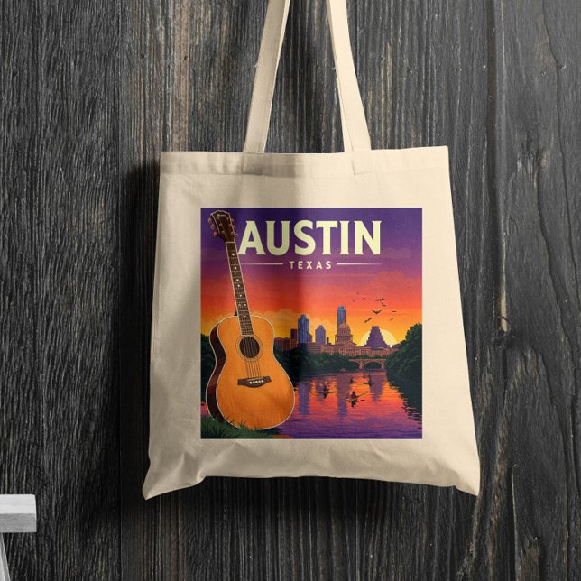 Bolsa Tote Vintage Austin Texas (Criador carregado)