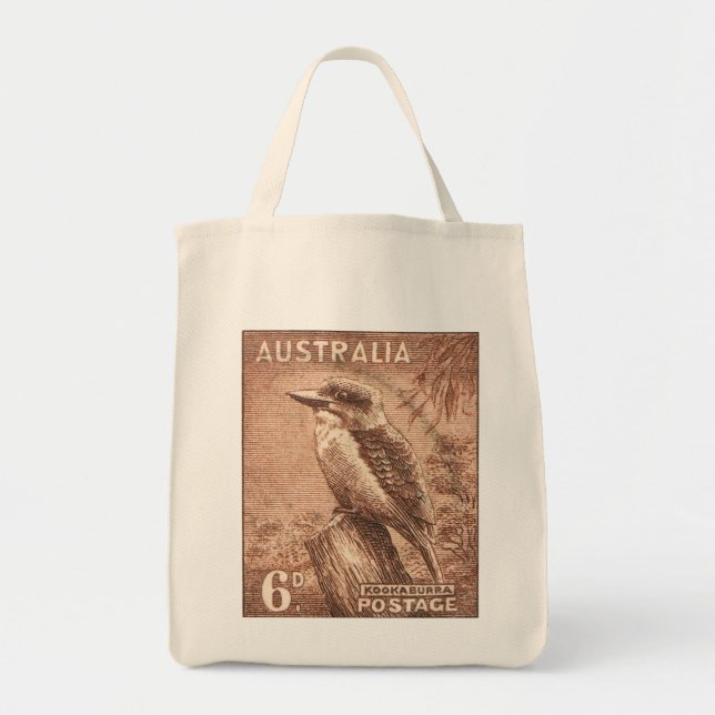 Bolsa Tote Vintage Austrália Kookaburra Bird (Frente)