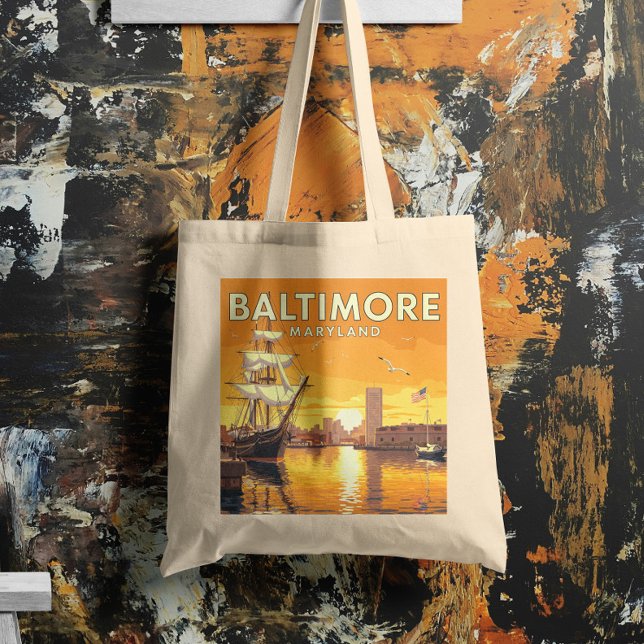 Bolsa Tote Vintage Baltimore Maryland (Criador carregado)