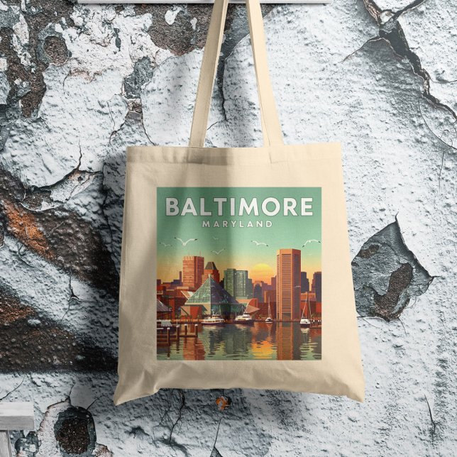 Bolsa Tote Vintage Baltimore Maryland (Criador carregado)