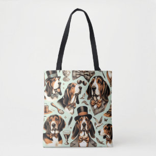 Bolsa Tote Vintage Basset Hound Seimune