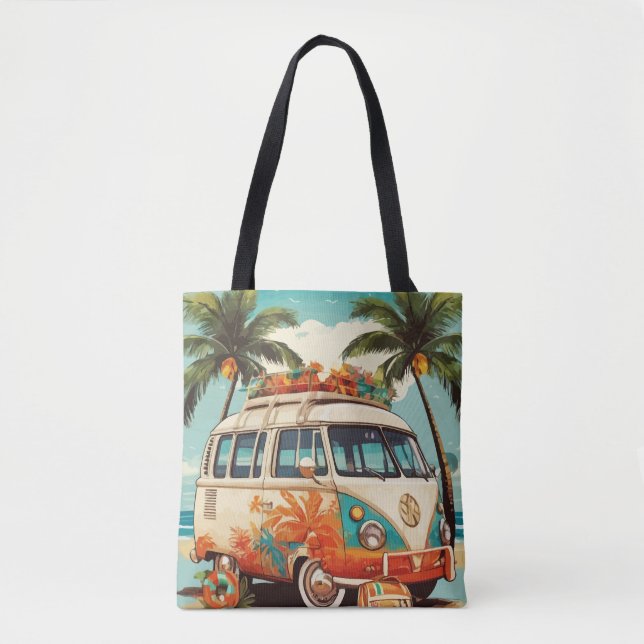 Bolsa Tote Vintage Beach Van (Frente)