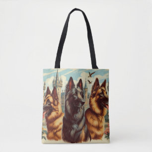 Bolsa Tote Vintage Belga Tervuren Painting