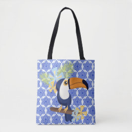 Bolsa Tote Vintage Blue Damask
