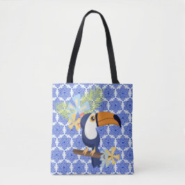 Bolsa Tote Vintage Blue Damask