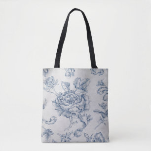 Bolsa Tote Vintage Blue rosa