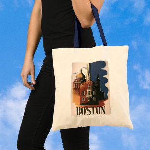 Bolsa Tote Vintage Boston, Massachusetts Paul Revere's Ride