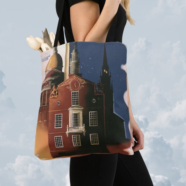 Bolsa Tote Vintage Boston, Massachusetts Paul Revere's Ride (Criador carregado)