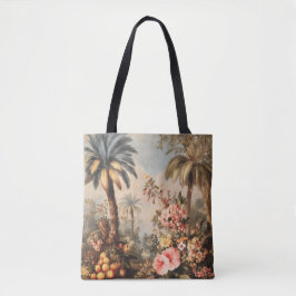 Bolsa Tote Vintage Botanical Scene with Palms