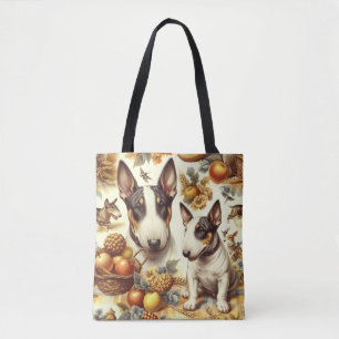 Bolsa Tote Vintage Bull Terrier Painting