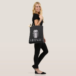 Bolsa Tote Vintage Camera Black
