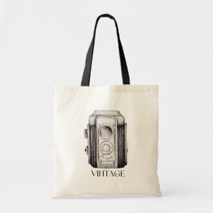 Bolsa Tote Vintage Camera Black Strap