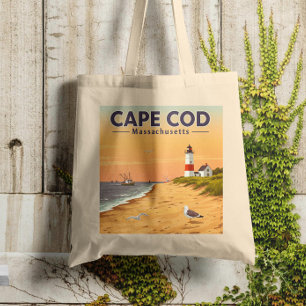 Bolsa Tote Vintage Cape Cod Massachusetts