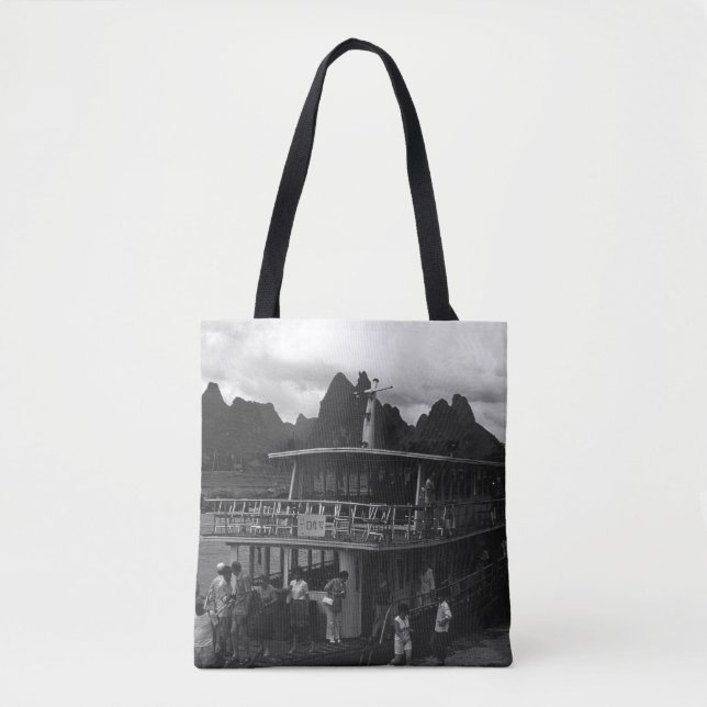 Bolsa Tote Vintage China Guilin River Watch (Frente)