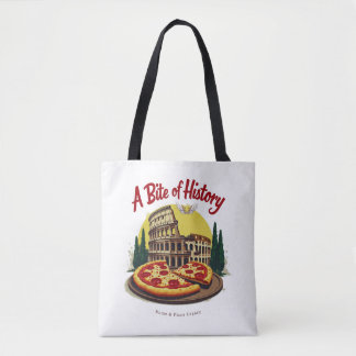 Bolsa Tote Vintage Colosseum Roma & Neapolitan Pizza Art
