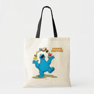Bolsa Tote Vintage Cookie Monster Fazendo malabarismo
