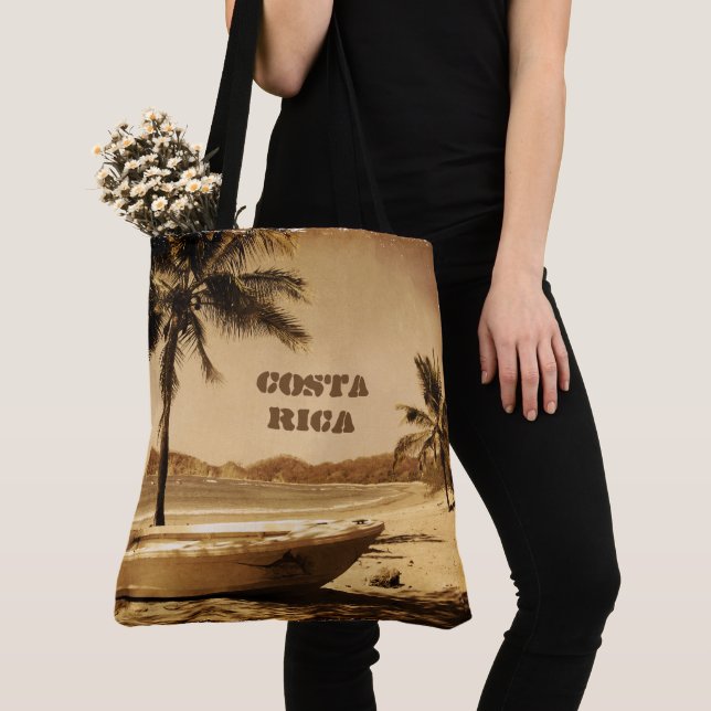 Bolsa Tote Vintage Costa Rica Beach (Close Up)
