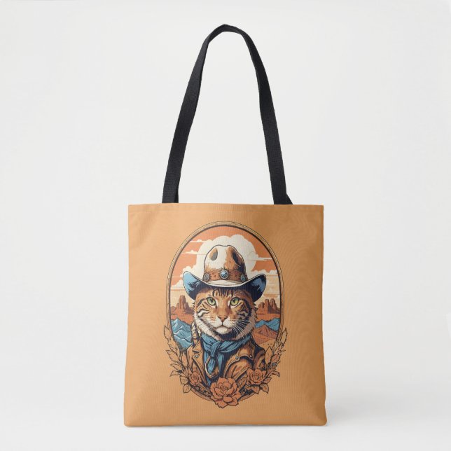 Bolsa Tote Vintage Cowboy Design (Frente)