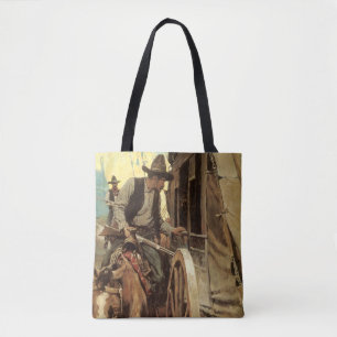 Bolsa Tote Vintage Cowboys, O Fora da Lei Admirável por NC Wy
