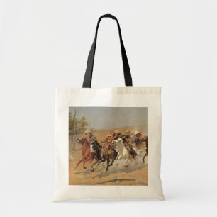 Bolsa Tote Vintage Cowboys, Um Traço Para A Madeira em Reming