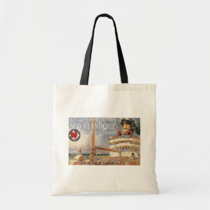 Bolsa Tote Vintage Cruise Ship Viagem Advertisement
