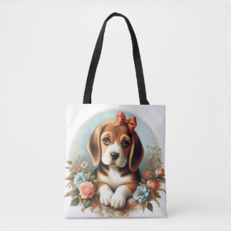 Bolsa Tote Vintage Cute Beagle Puppy