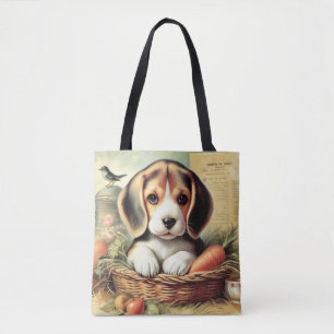 Bolsa Tote Vintage Cute Beagle Puppy
