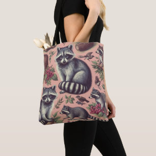 Bolsa Tote Vintage Cute Racoon