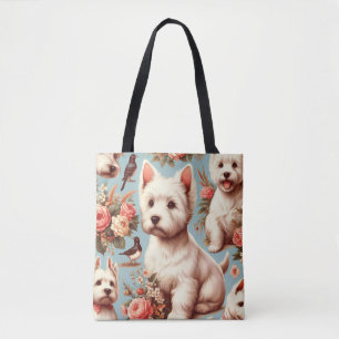 Bolsa Tote Vintage Cute West Highland White Terrier