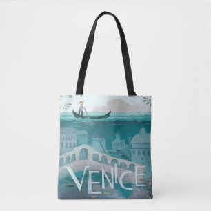 Bolsa Tote Vintage das férias do viagem da gôndola de Veneza