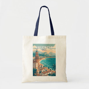 Bolsa Tote Vintage de Viagem de Espanha de ilustração da  Val