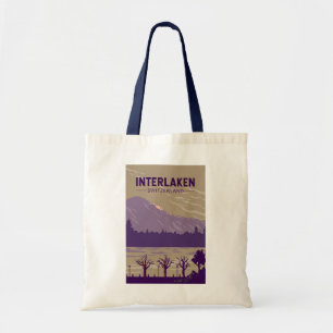 Bolsa Tote Vintage de Viagem de Suiça de de Interlaken