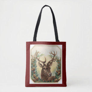 Bolsa Tote Vintage Deer Com Terra