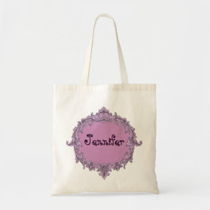 Bolsa Tote Vintage do rosa do favor do casamento da noiva ou