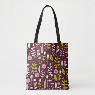 Bolsa Tote Vintage Doodle Floral Sem Vista
