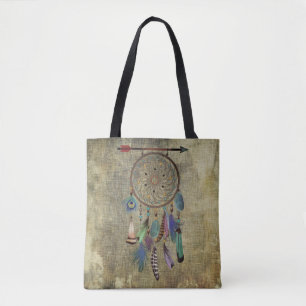 Bolsa Tote Vintage Dreamcatcher II   Estilo de Boho