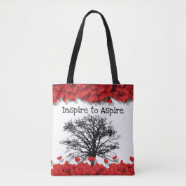 Bolsa Tote Vintage Elegant Tree Glamorous Hearts