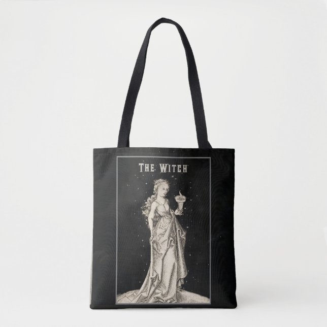 Bolsa Tote Vintage Etching da Bruxa (Frente)