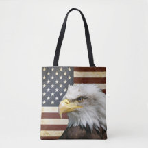 Vintage EUA Flag com o American Eagle Favor