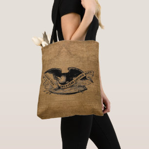 Bolsa Tote Vintage Faux Burlap Sack American Eagle Modelo