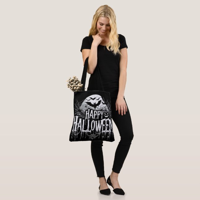 Bolsa Tote Vintage feliz arte de Halloween (No(a) Modelo)