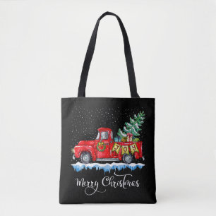 Bolsa Tote Vintage Felry Christmas Red Truck Old Fashiked Ch