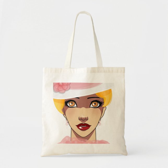 Bolsa Tote Vintage Flapper Woman (Frente)