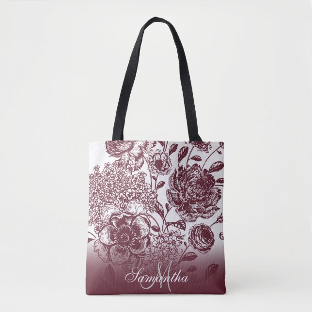 Bolsa Tote Vintage Floral (Frente)